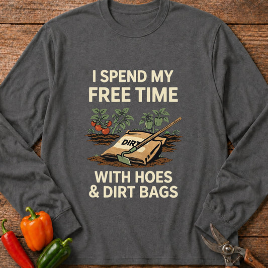 Printify Long Sleeve Graphite Heather / S Hoes & Dirt Bags III Long Sleeve