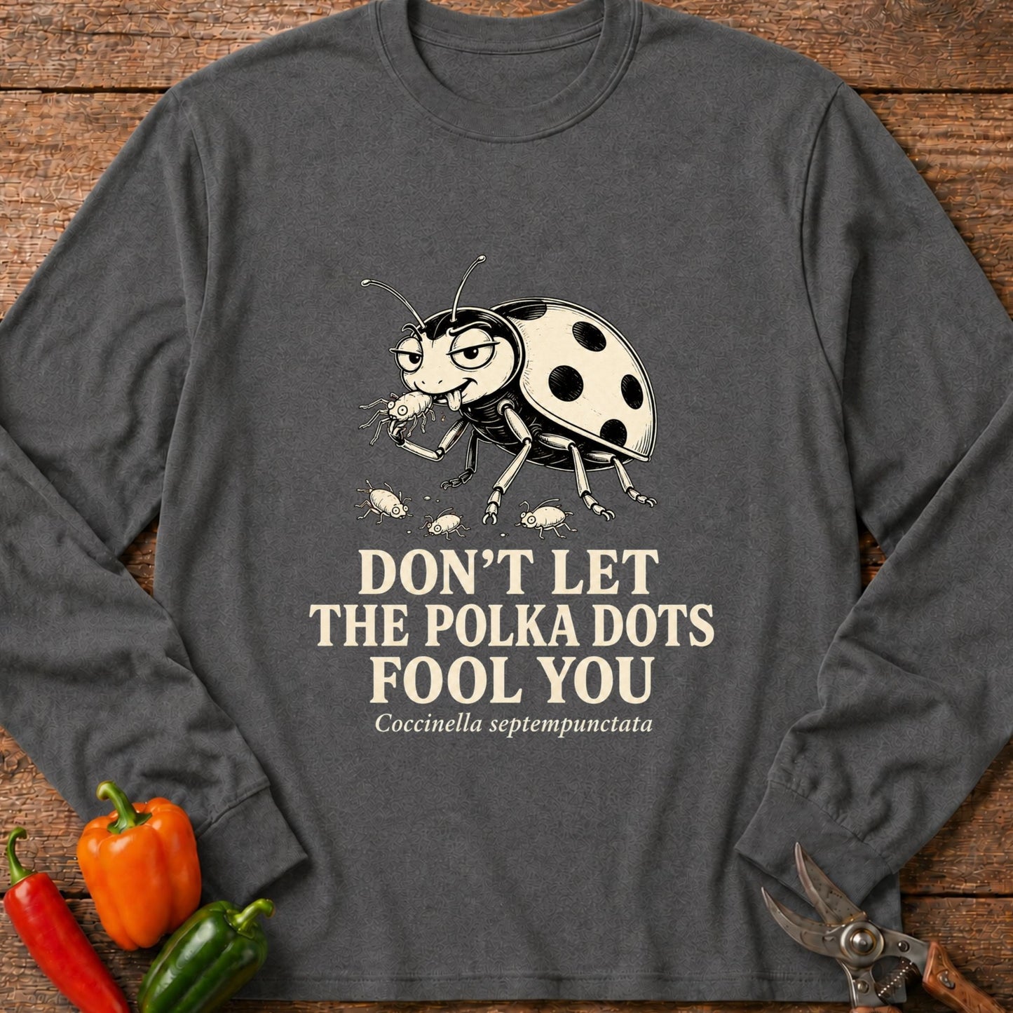 Printify Long Sleeve Graphite Heather / S Polka Dots Long Sleeve