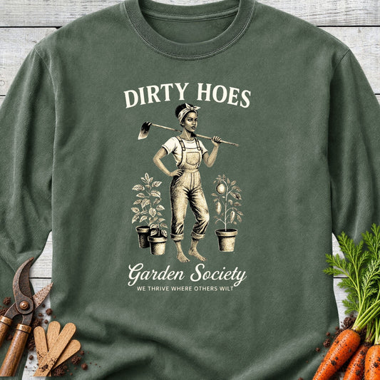 Printify Long Sleeve Hemp / S Dirty Hoes Melanin Edition Long Sleeve