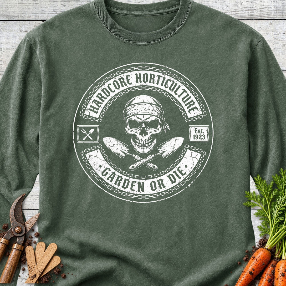 Printify Long Sleeve Hemp / S Hardcore Garden Long Sleeve