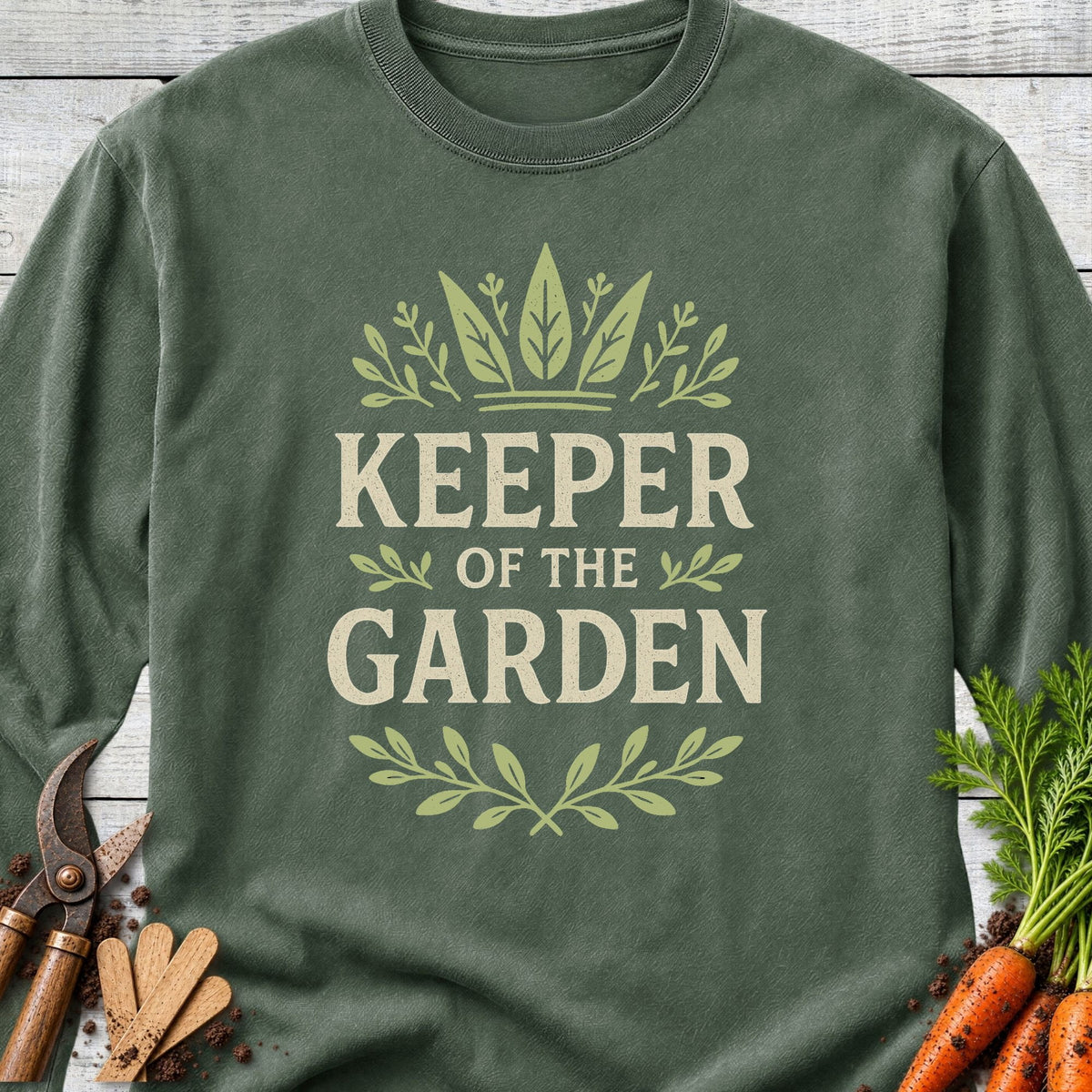 Printify Long Sleeve Hemp / S Keeper of the Garden Long Sleeve