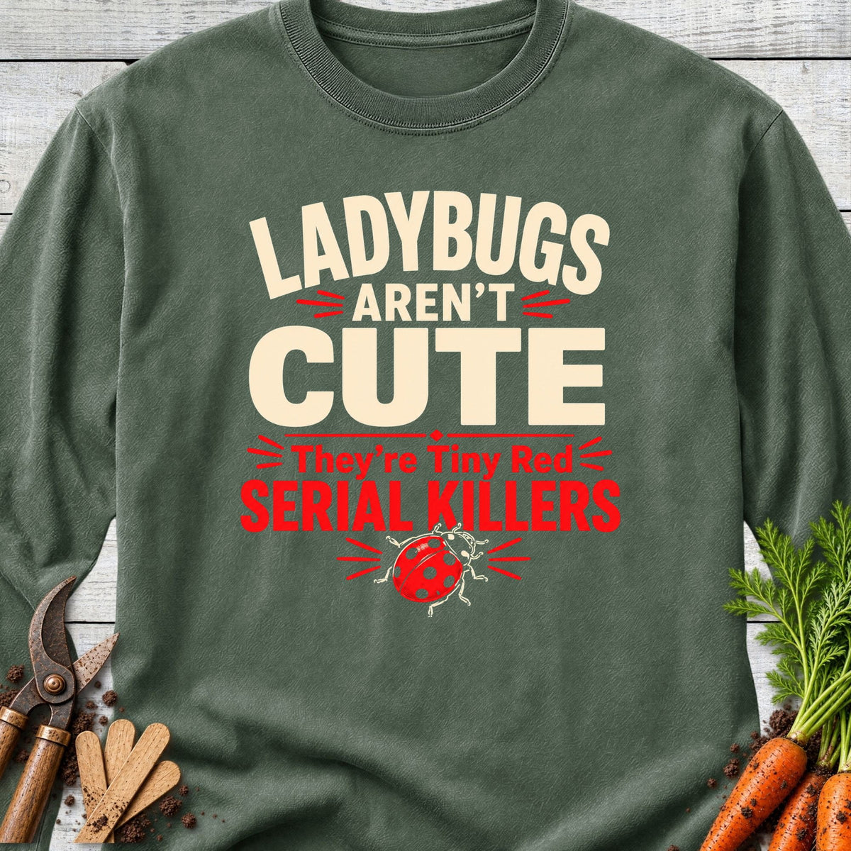 Printify Long Sleeve Hemp / S Ladybugs Long Sleeve
