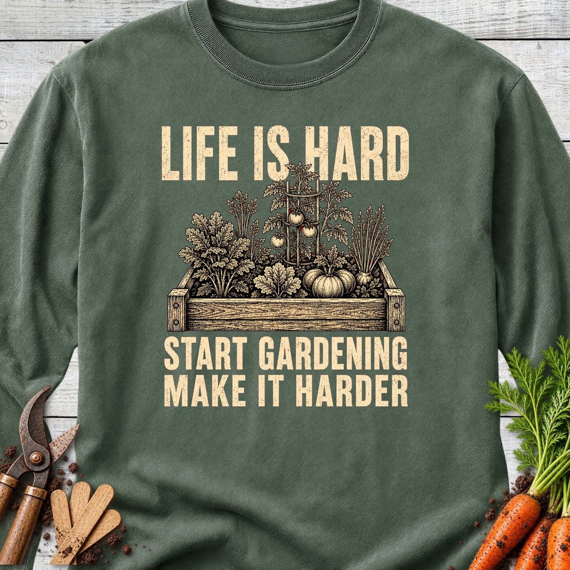 Printify Long Sleeve Hemp / S Life is Hard Long Sleeve
