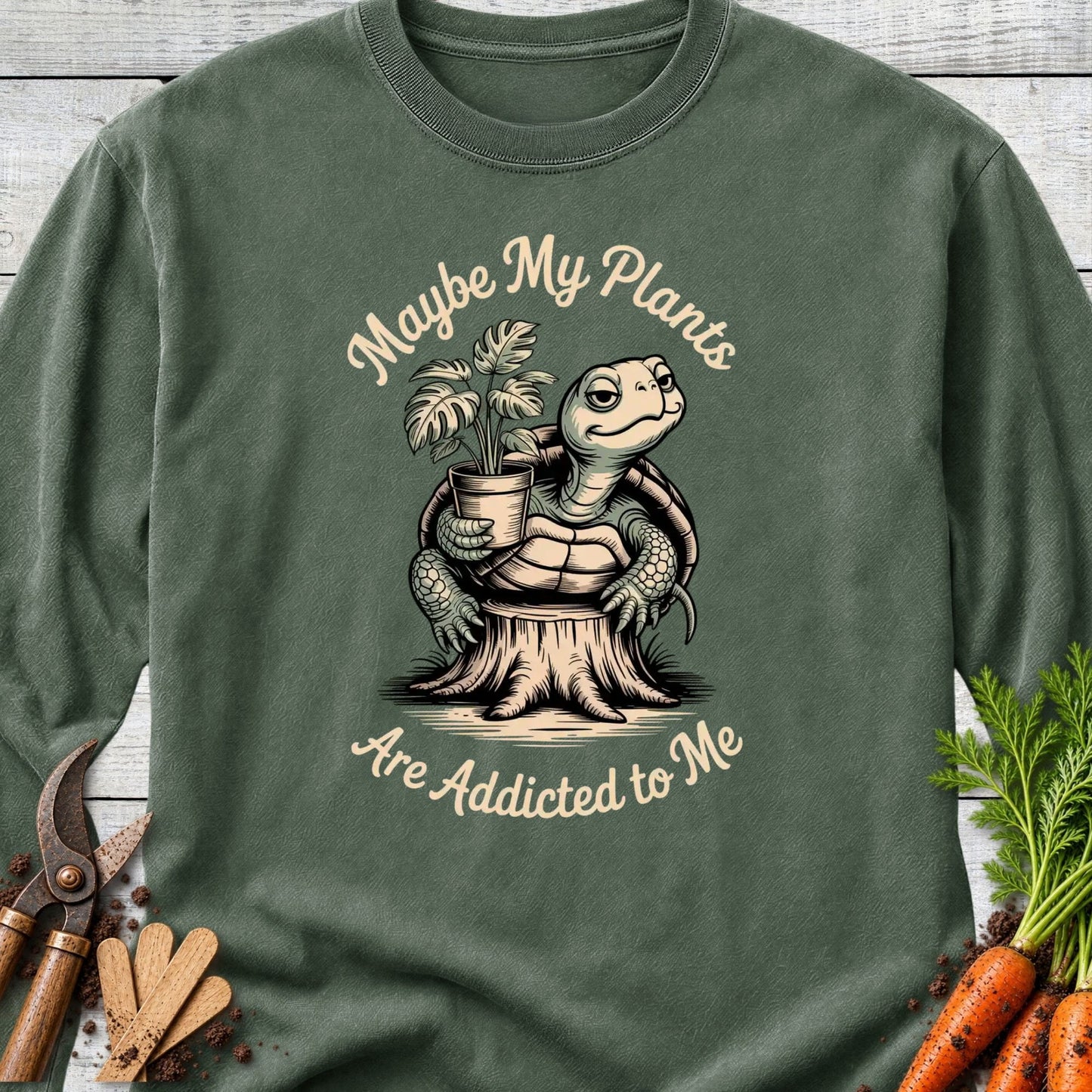 Printify Long Sleeve Hemp / S Maybe My Plant Long Sleeve