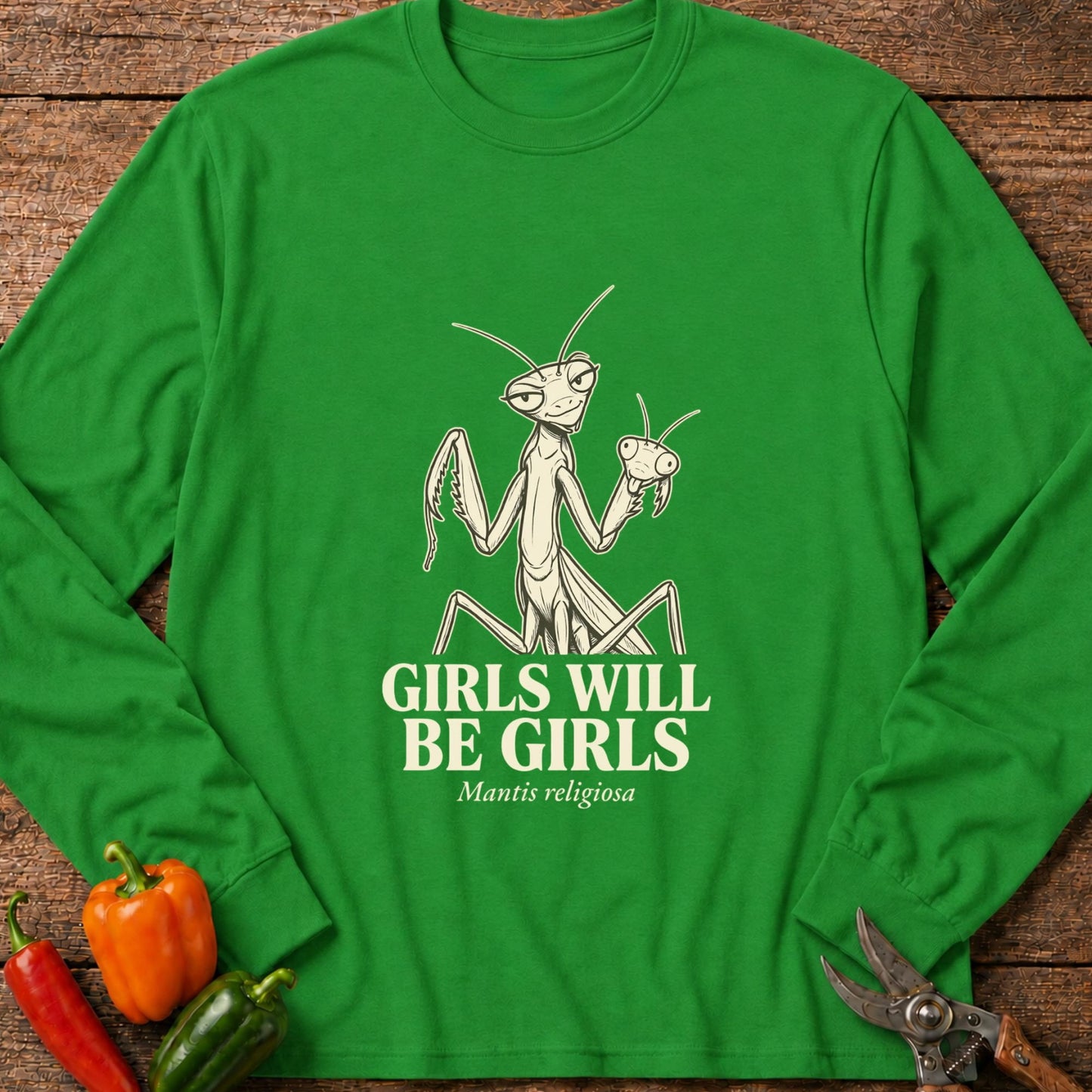 Printify Long Sleeve Irish Green / S Girls Long Sleeve