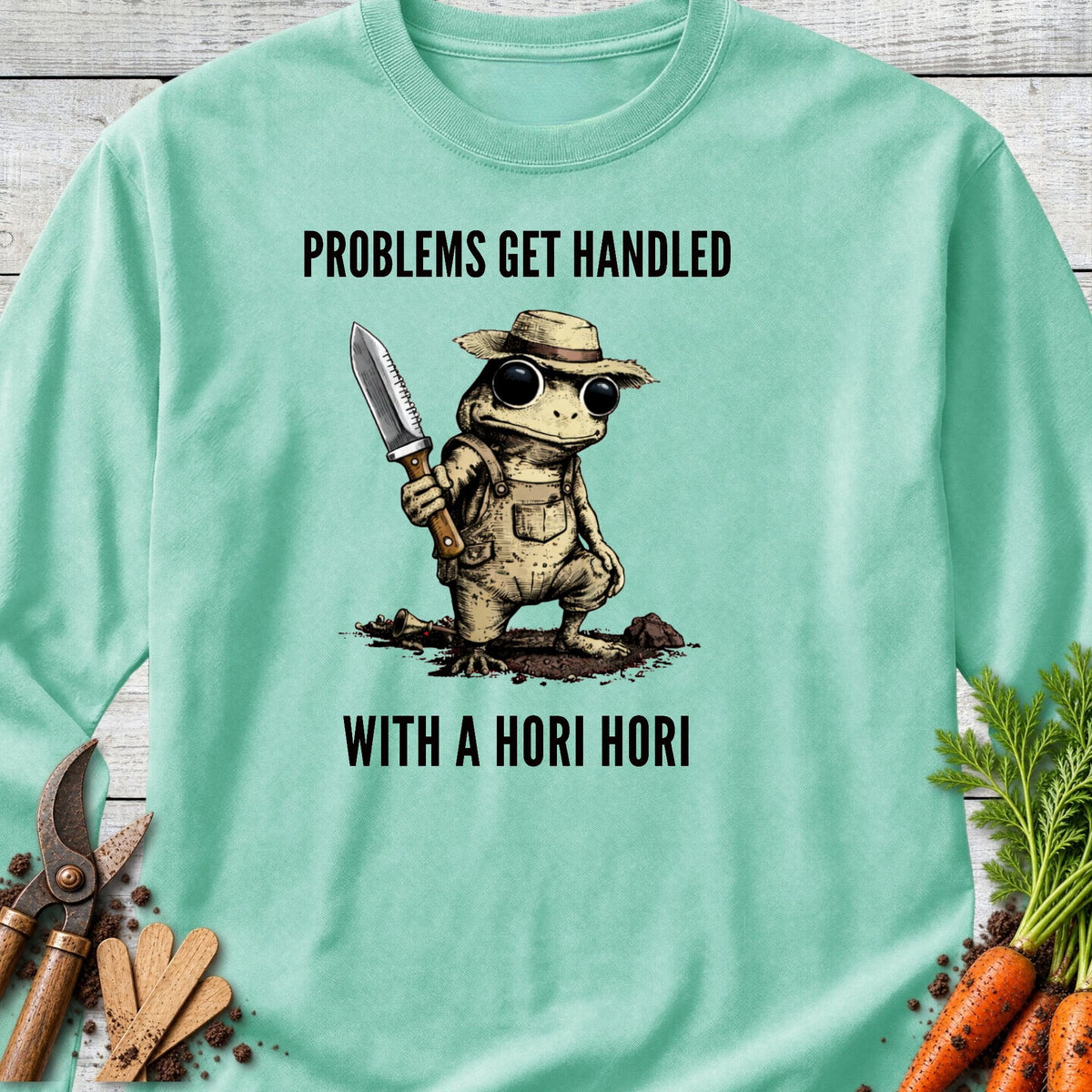 Printify Long Sleeve Island Reef / S Problems Get Handled Long Sleeve