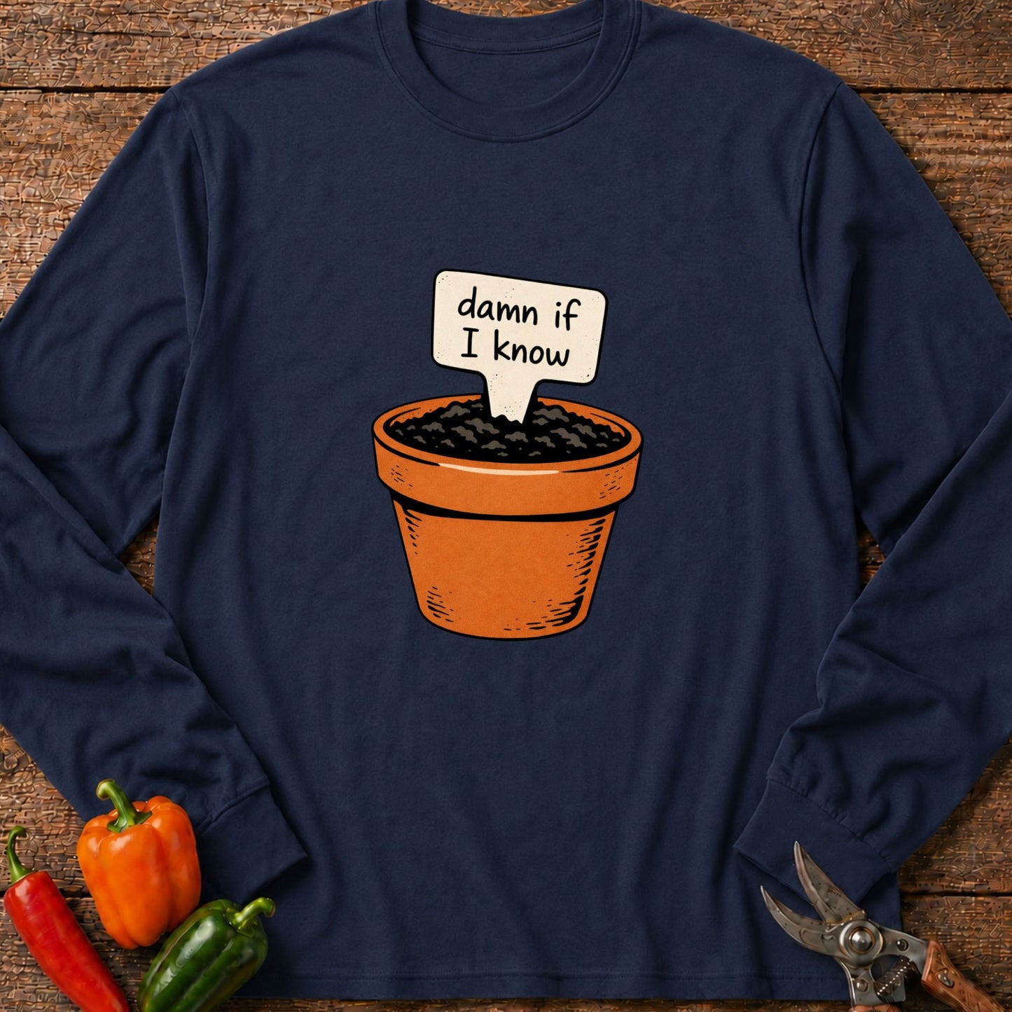 Printify Long Sleeve Navy / S Damn if I Know Long Sleeve