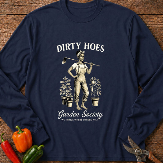 Printify Long Sleeve Navy / S Dirty Hoes Melanin Edition Long Sleeve