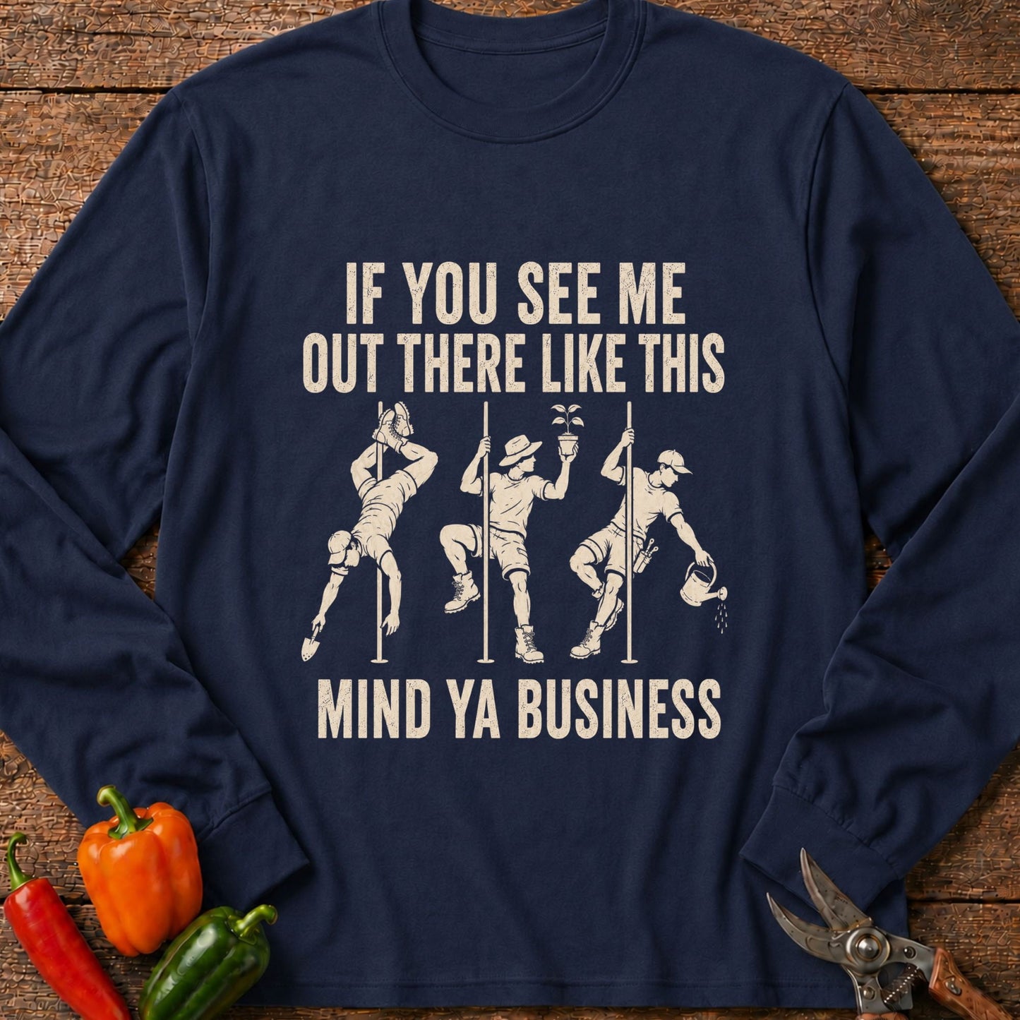 Printify Long Sleeve Navy / S Gardening is Expensive (Male) Long Sleeve