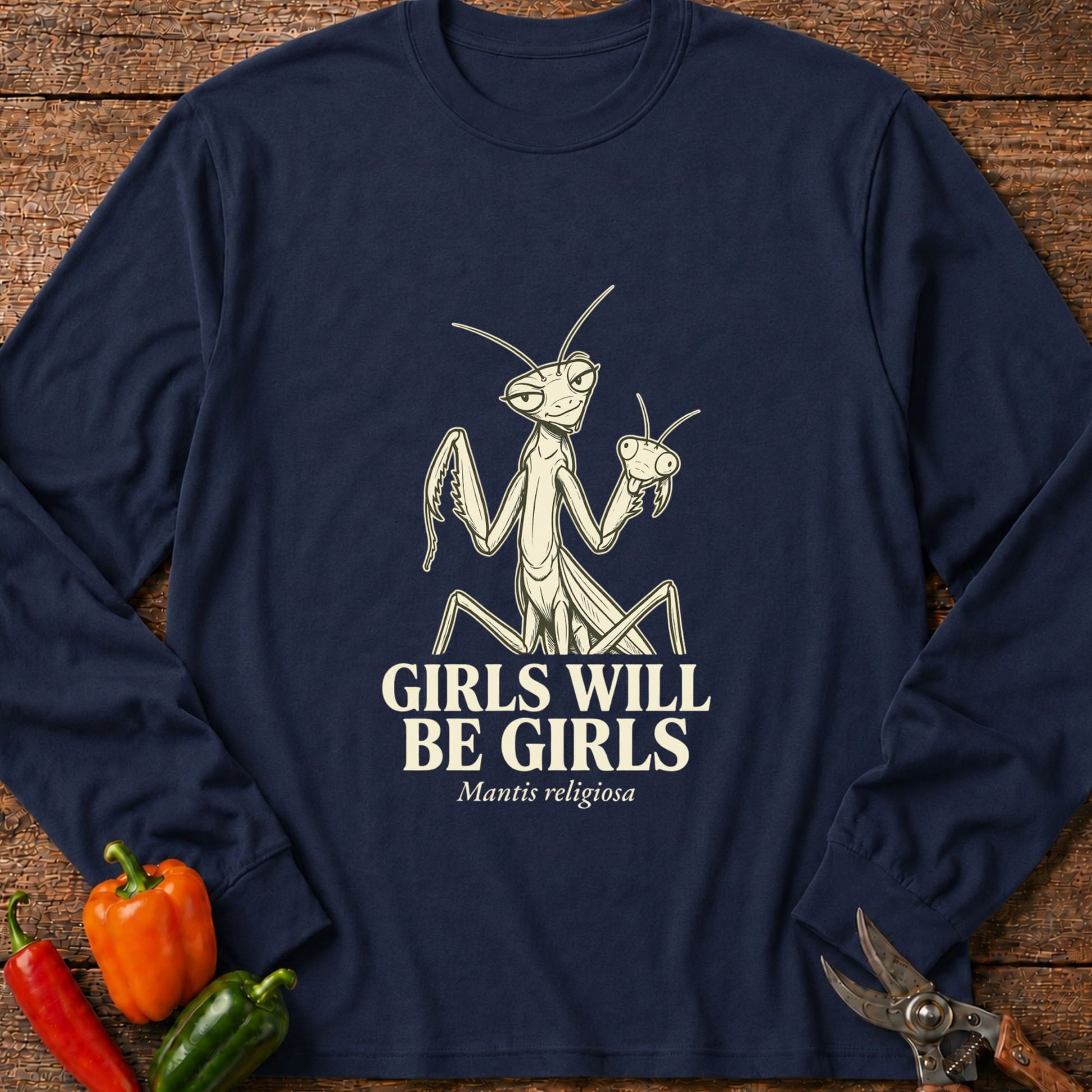 Printify Long Sleeve Navy / S Girls Long Sleeve