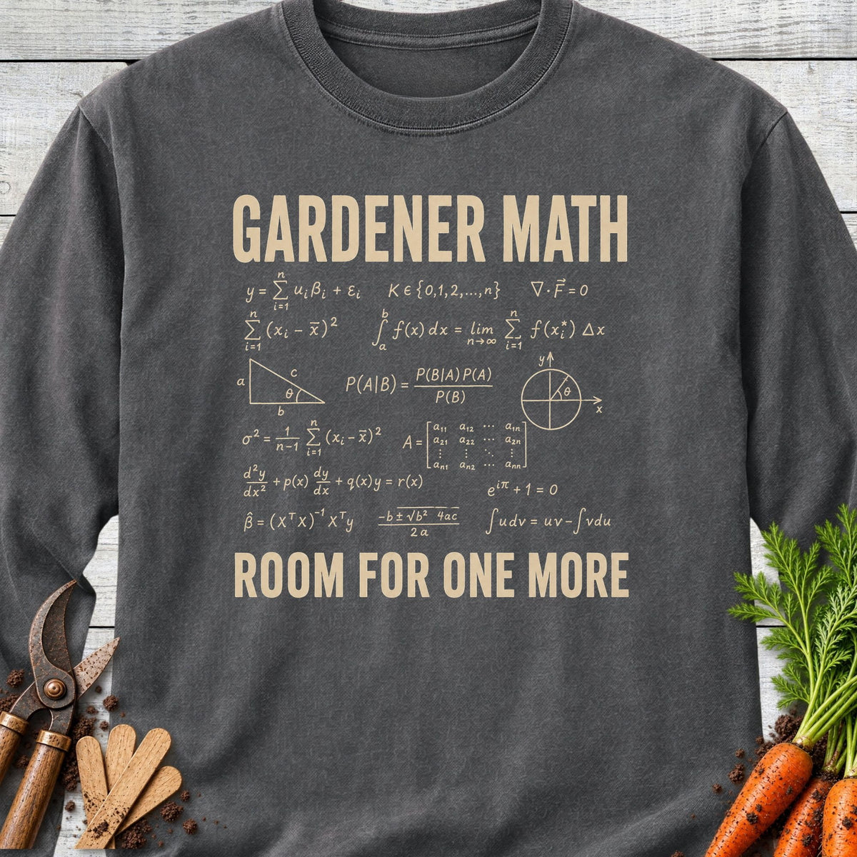 Printify Long Sleeve Pepper / S Gardener Math Long Sleeve