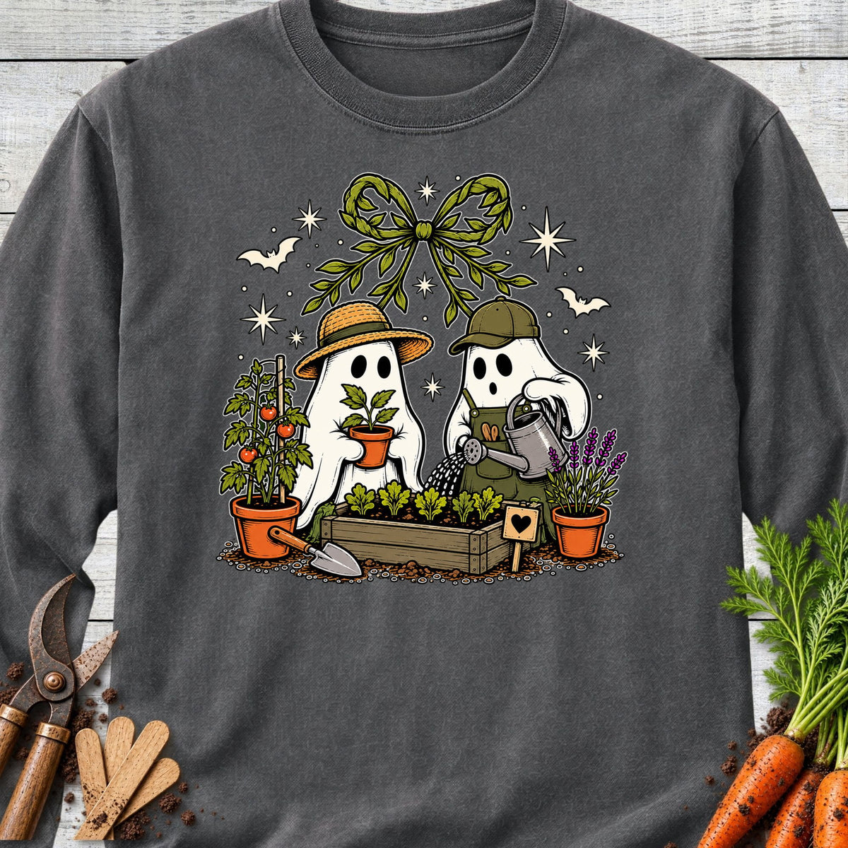 Printify Long Sleeve Pepper / S Ghost Gardener Long Sleeve