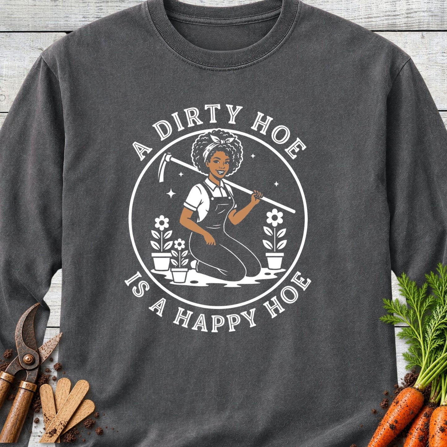 Printify Long Sleeve Pepper / S Happy Hoe Melanin Edition Long Sleeve