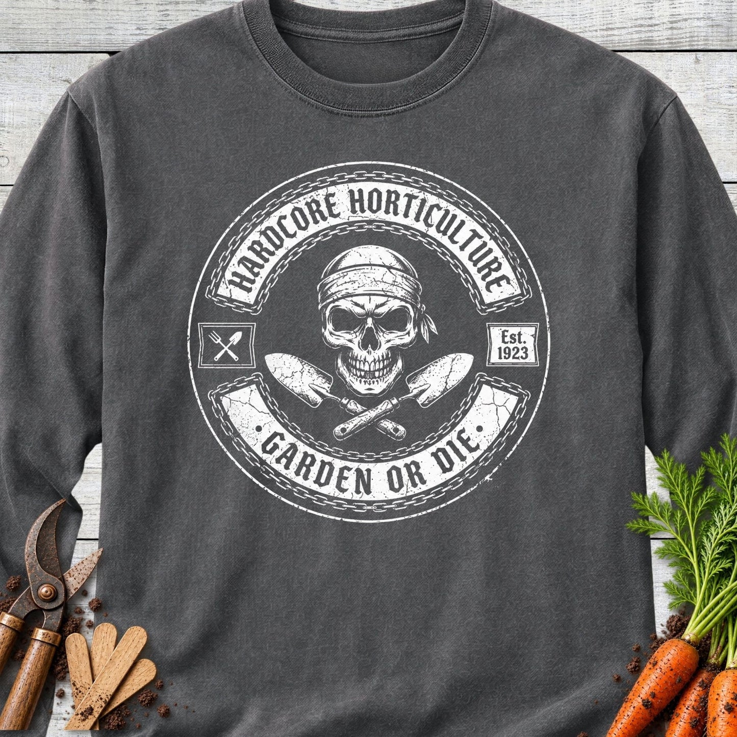 Printify Long Sleeve Pepper / S Hardcore Garden Long Sleeve