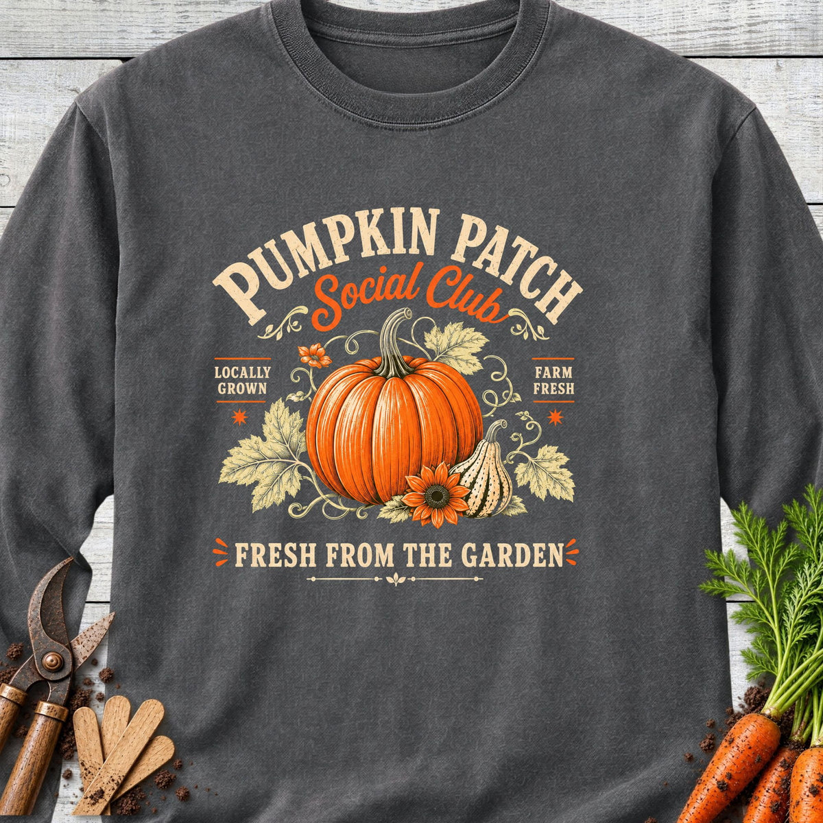 Printify Long Sleeve Pepper / S Pumpkin Patch Long Sleeve