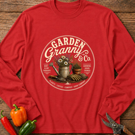 Printify Long Sleeve Red / S Garden Granny Long Sleeve