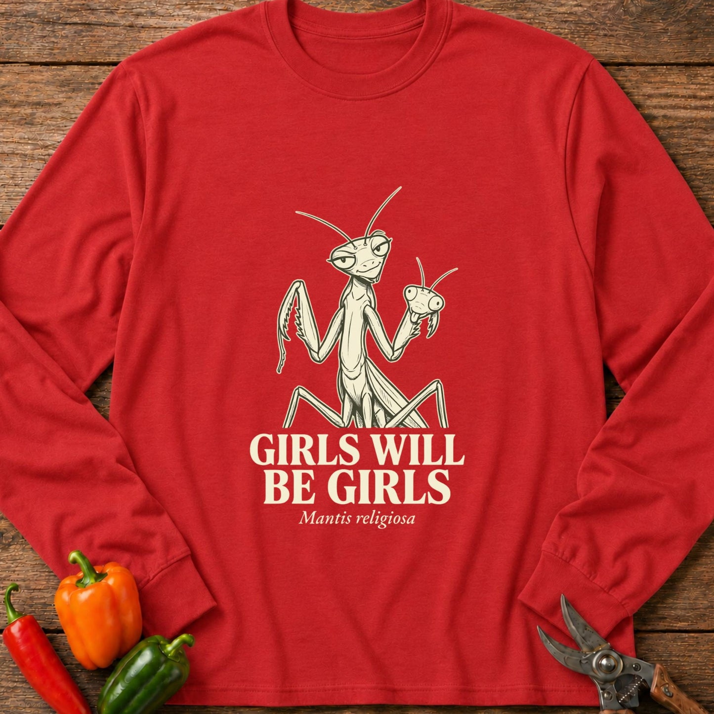 Printify Long Sleeve Red / S Girls Long Sleeve