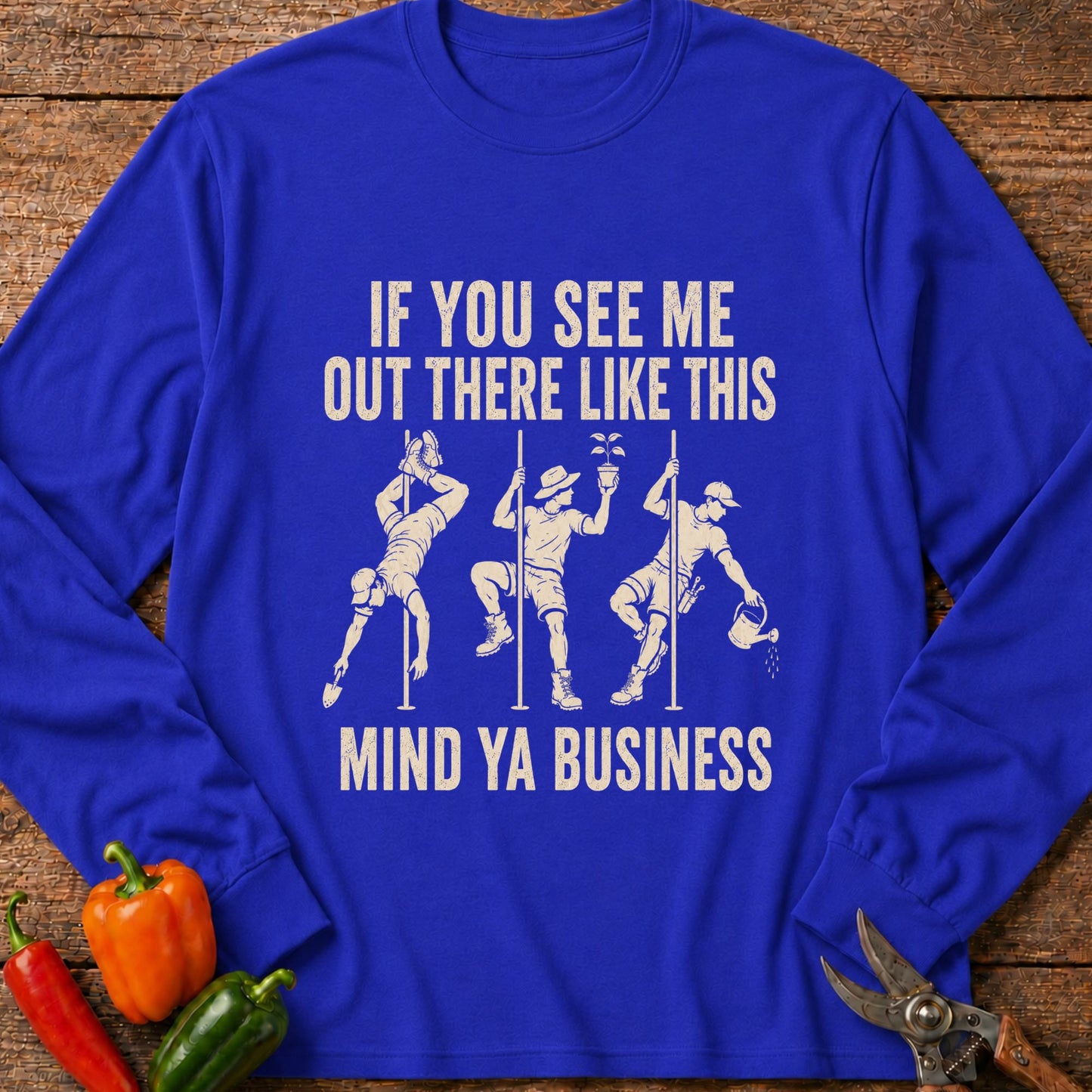Printify Long Sleeve Royal / S Gardening is Expensive (Male) Long Sleeve