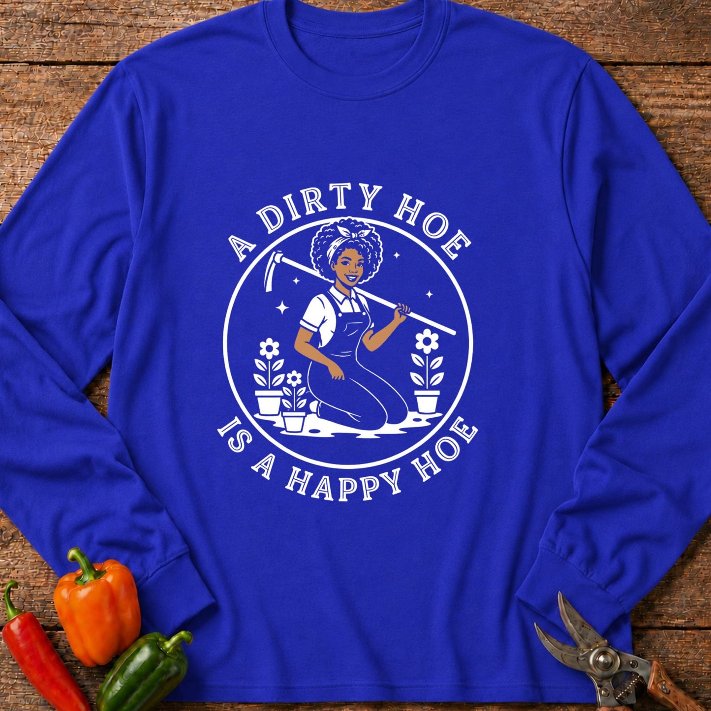 Printify Long Sleeve Royal / S Happy Hoe Melanin Edition Long Sleeve