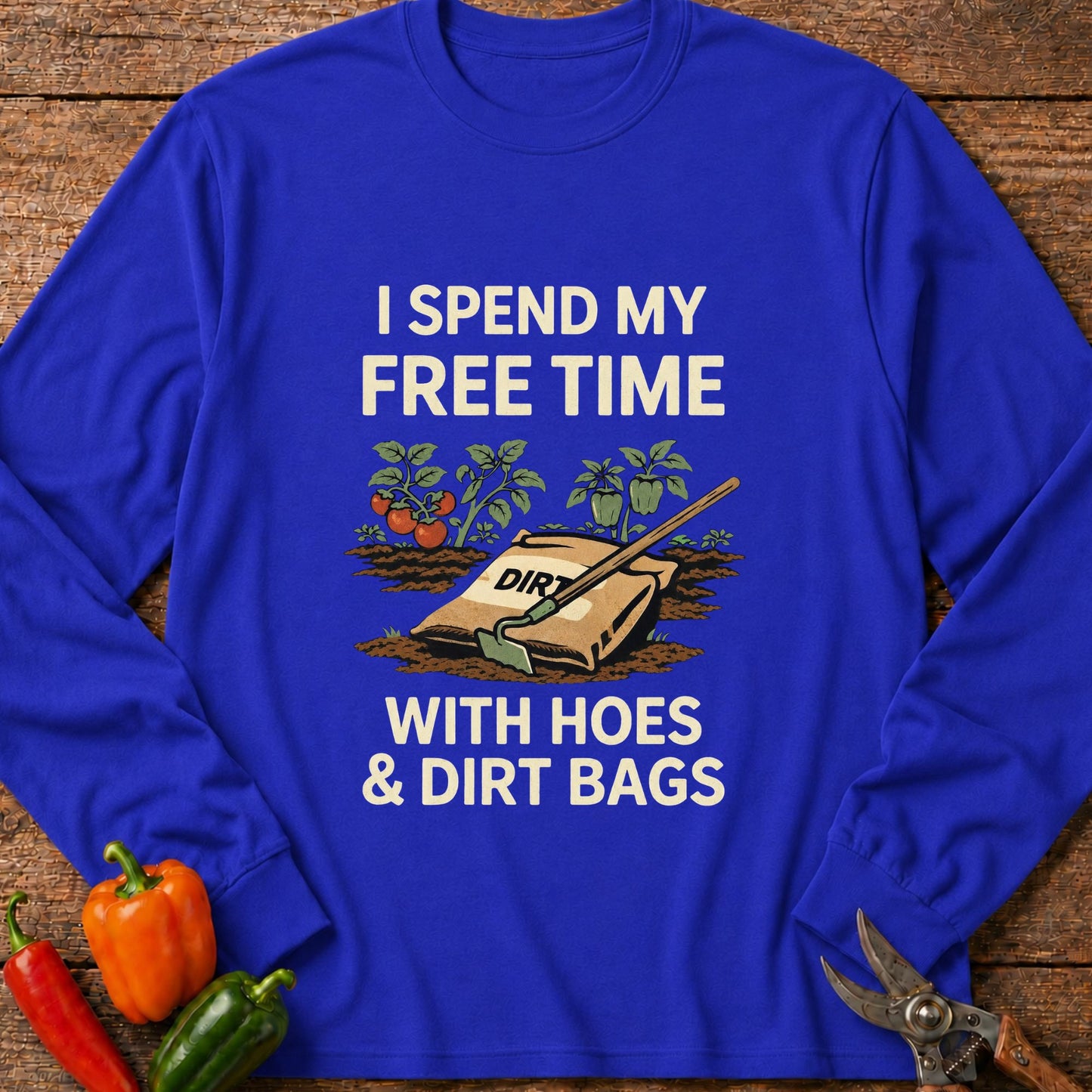 Printify Long Sleeve Royal / S Hoes & Dirt Bags III Long Sleeve