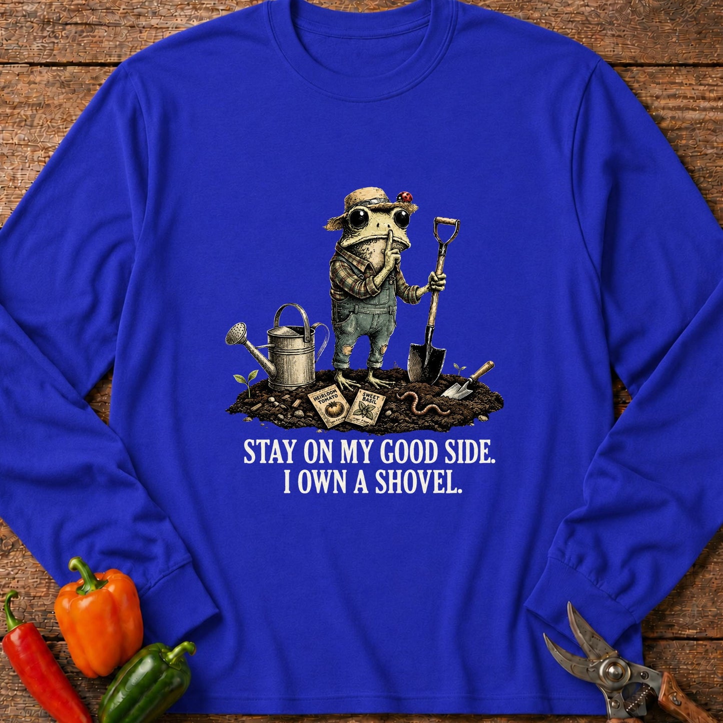 Printify Long Sleeve Royal / S I Own A Shovel Long Sleeve