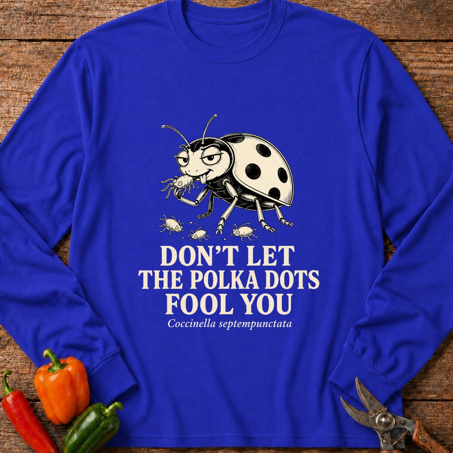 Printify Long Sleeve Royal / S Polka Dots Long Sleeve