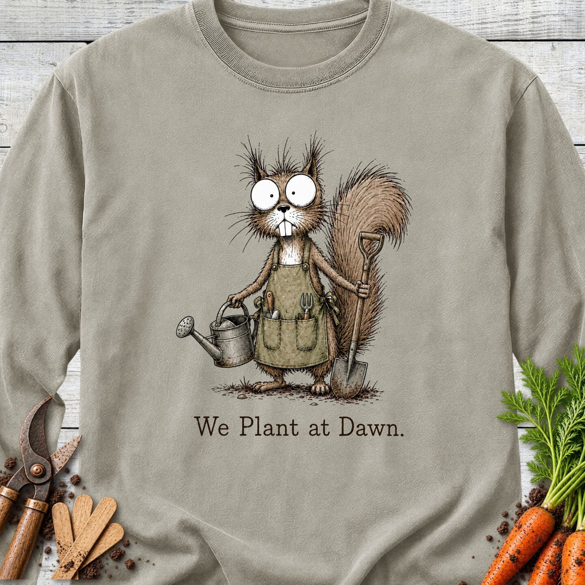 Printify Long Sleeve Sandstone / S Plant at Dawn Long Sleeve
