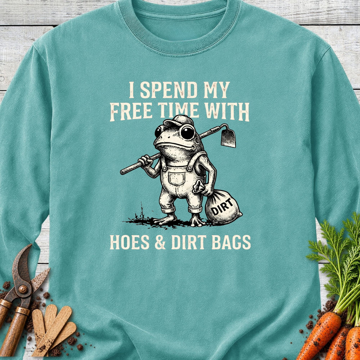 Printify Long Sleeve Seafoam / S Hoes & Dirt Bags Long Sleeve