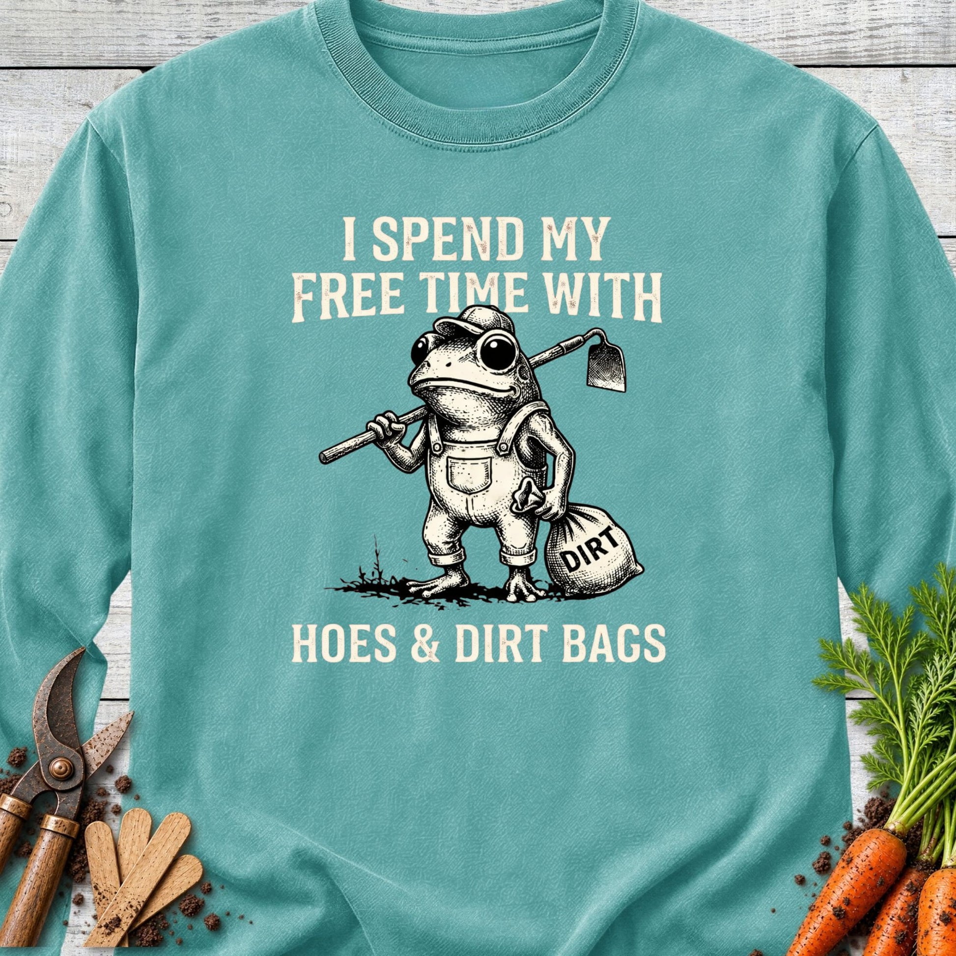 Printify Long Sleeve Seafoam / S Hoes & Dirt Bags Long Sleeve