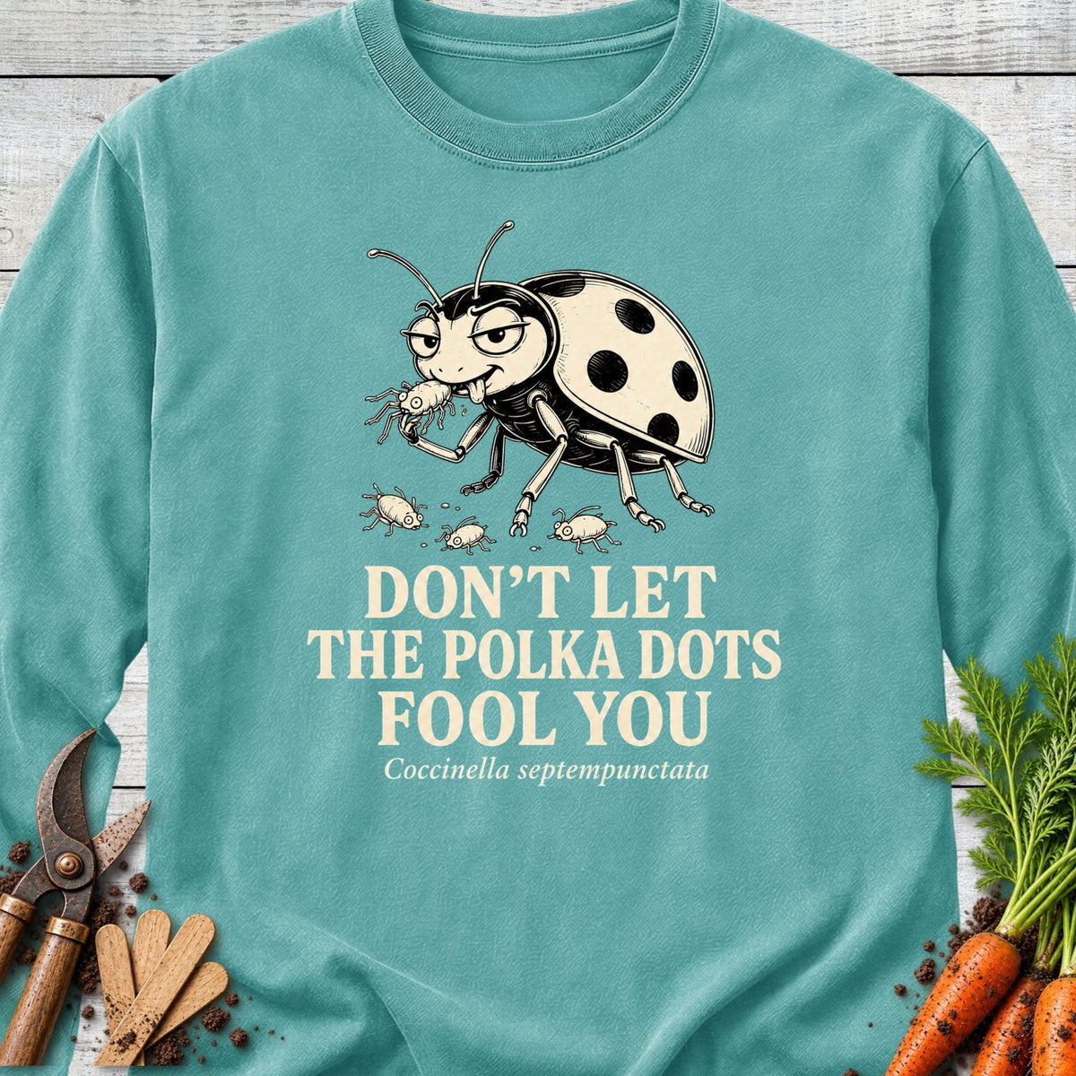 Printify Long Sleeve Seafoam / S Polka Dots Long Sleeve