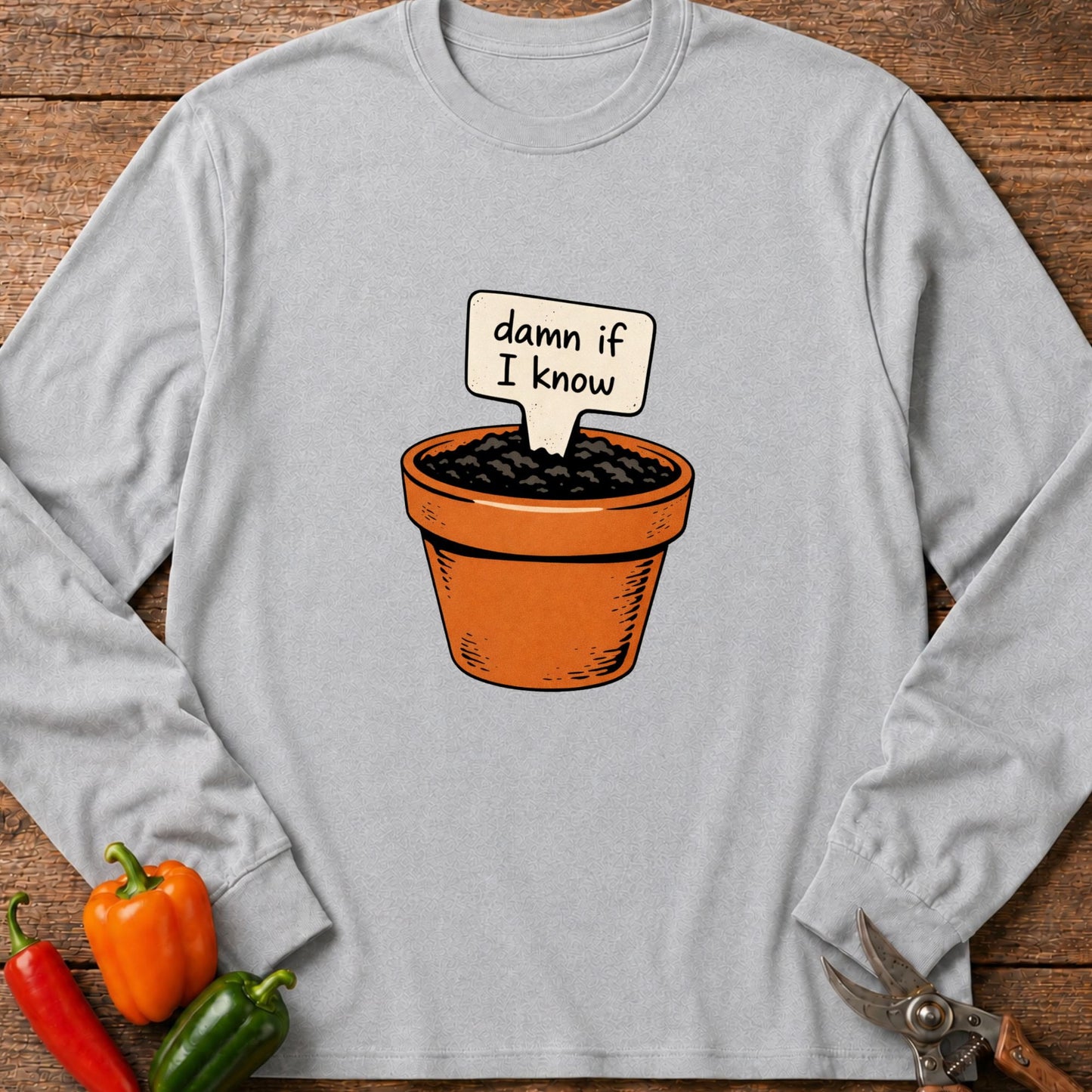 Printify Long Sleeve Sport Grey / S Damn if I Know Long Sleeve