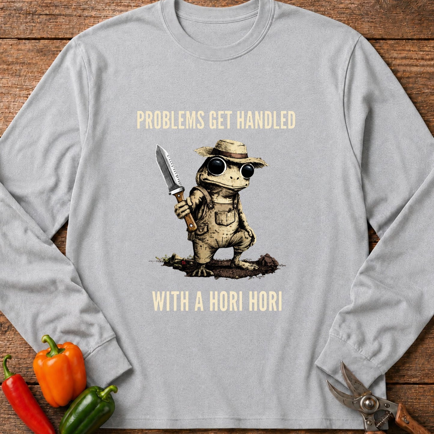 Printify Long Sleeve Sport Grey / S Problems Get Handled Long Sleeve