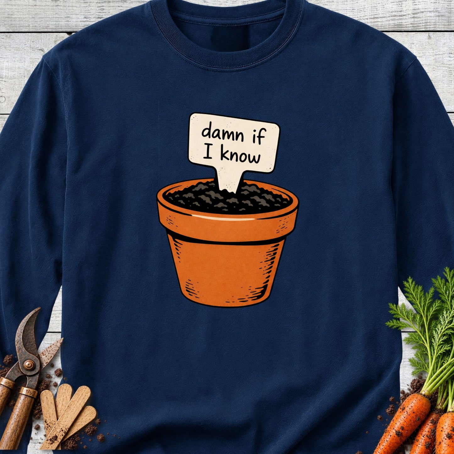 Printify Long Sleeve True Navy / S Damn if I Know Long Sleeve