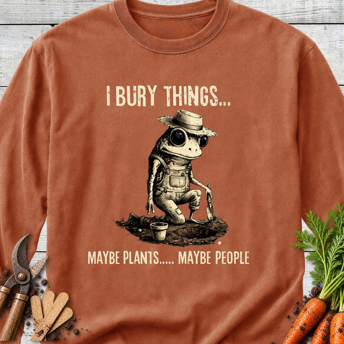 Printify Long Sleeve Yam / S Bury Things Long Sleeve