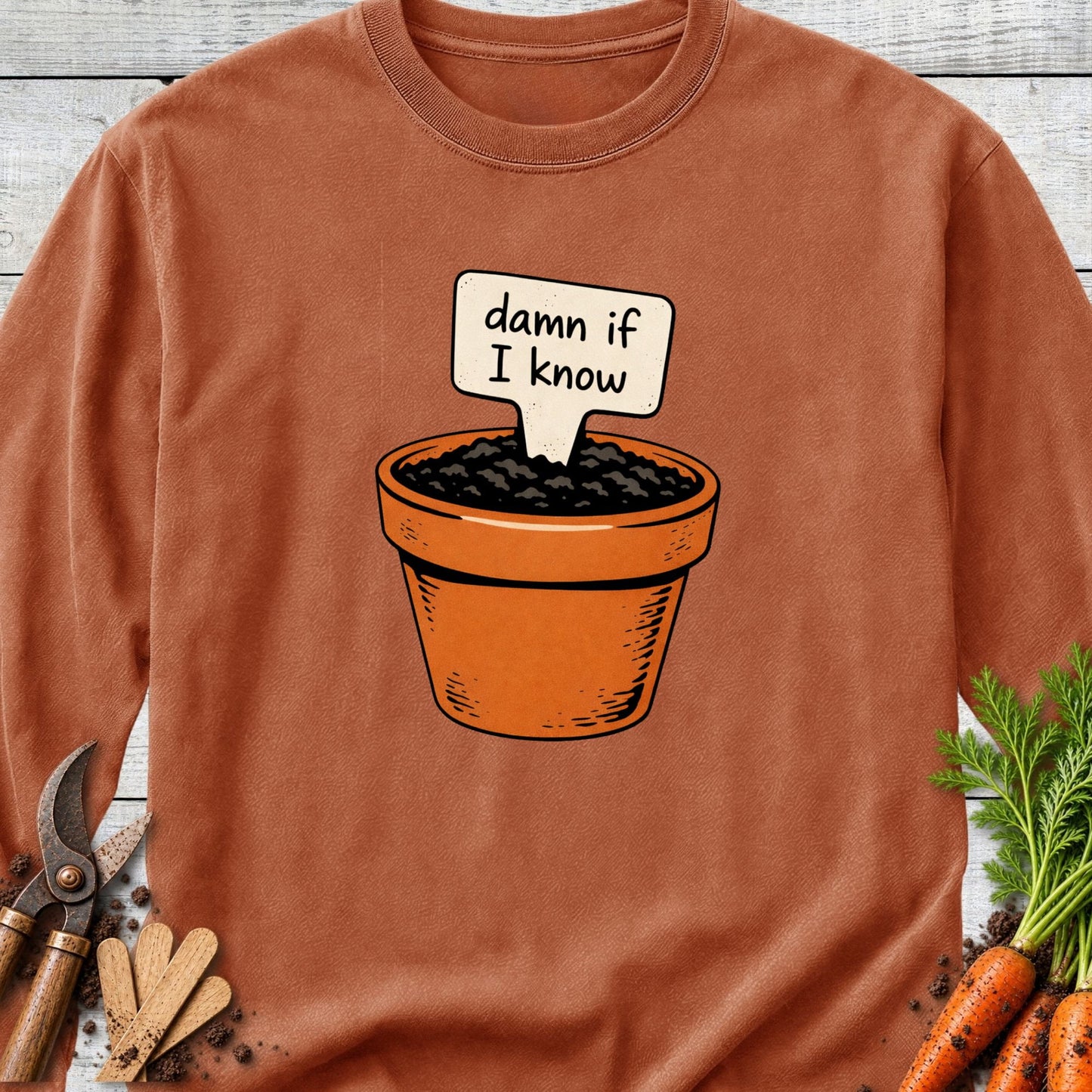 Printify Long Sleeve Yam / S Damn if I Know Long Sleeve