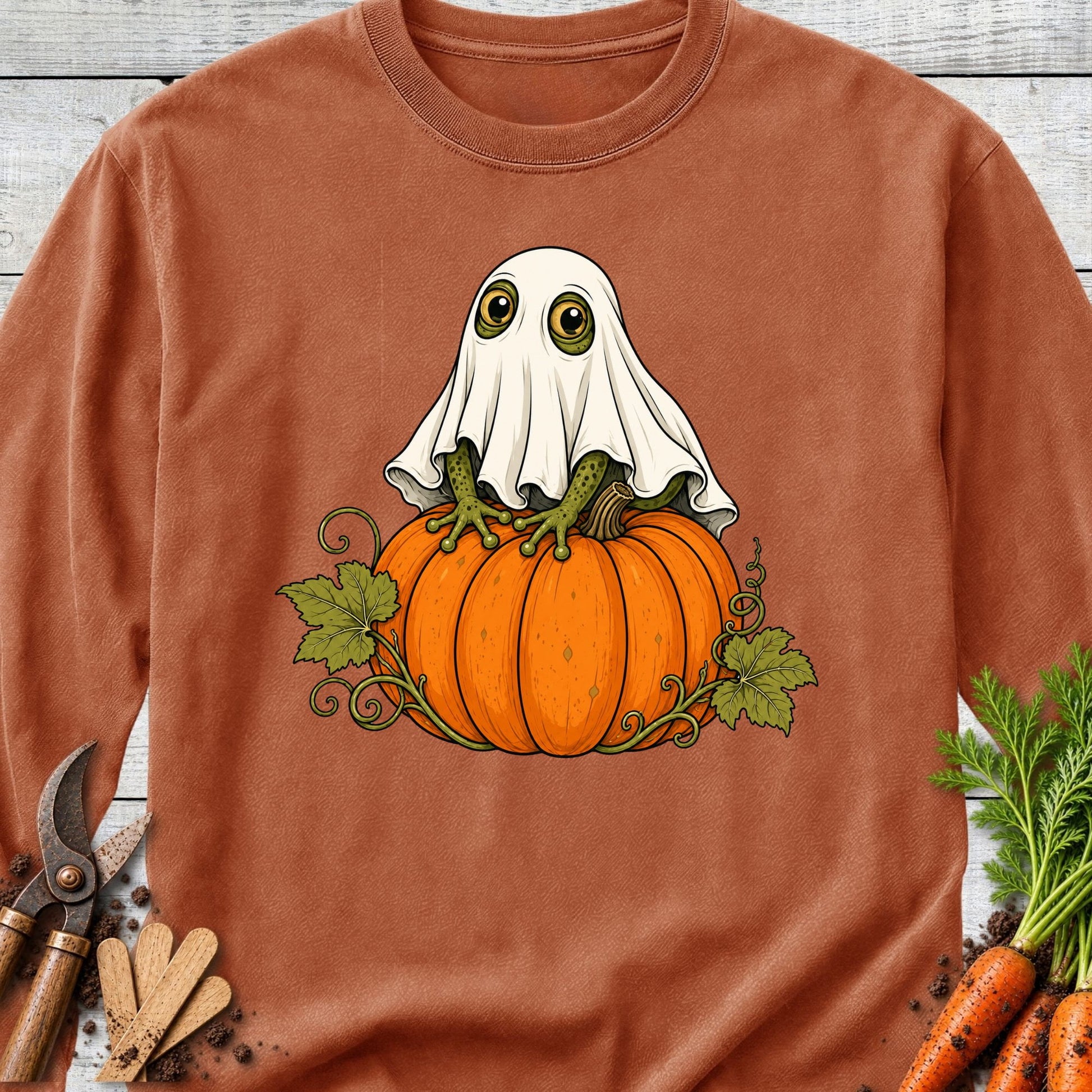 Printify Long Sleeve Yam / S Garden Ghost Long Sleeve