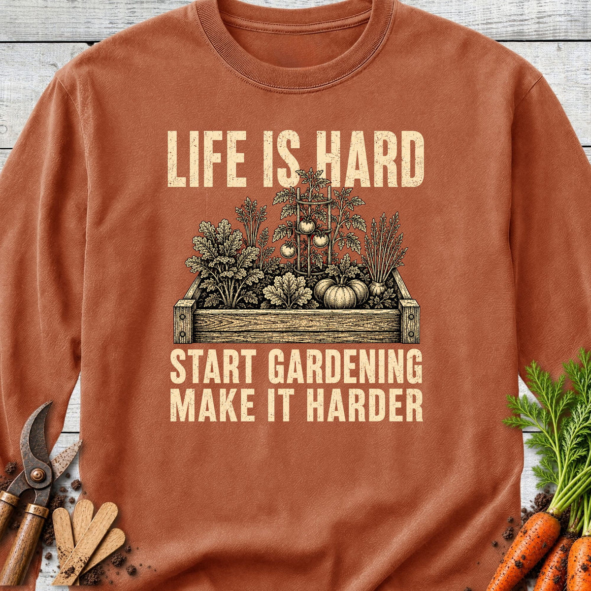 Printify Long Sleeve Yam / S Life is Hard Long Sleeve