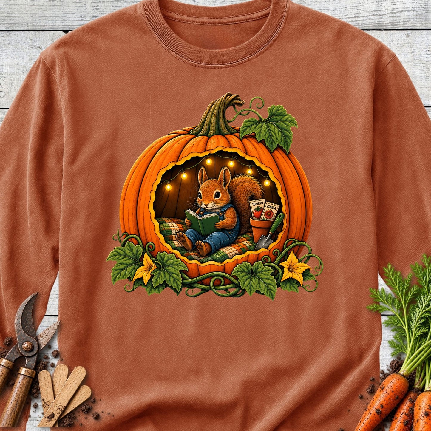 Printify Long Sleeve Yam / S Pumpkin Nook Long Sleeve