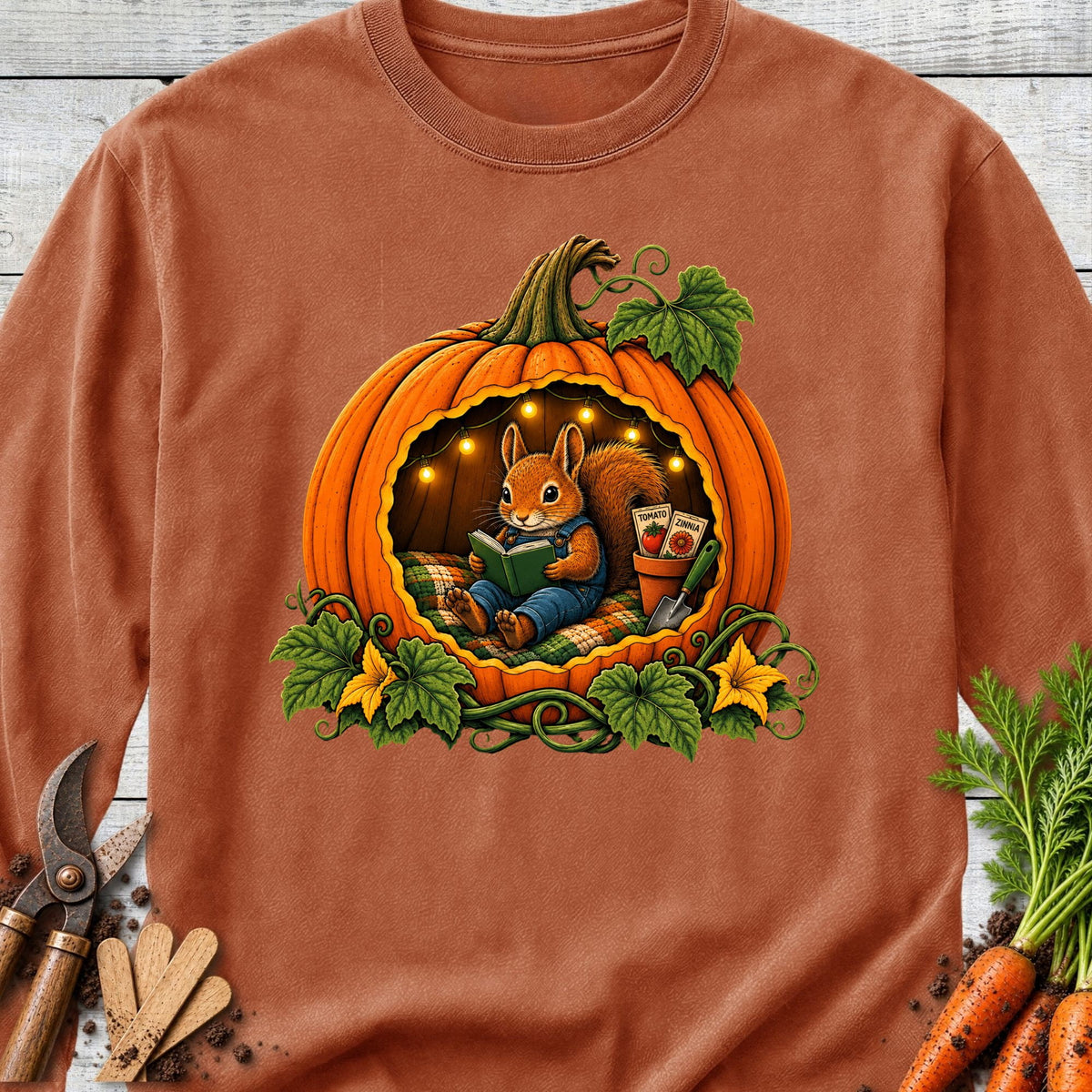 Printify Long Sleeve Yam / S Pumpkin Nook Long Sleeve