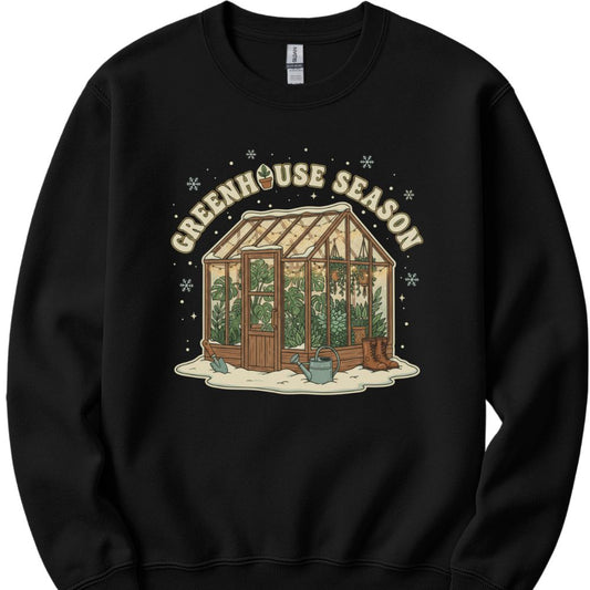 Printify Sweatshirt Black / S Greenhouse Season