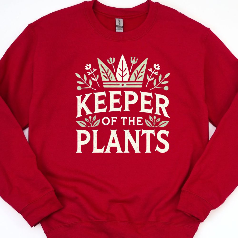 Printify Sweatshirt Cherry Red / S Keeper of the Plants Sweatshirt