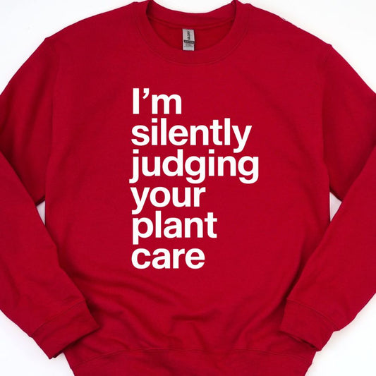 Printify Sweatshirt Cherry Red / S Silently Judging Sweatshirt