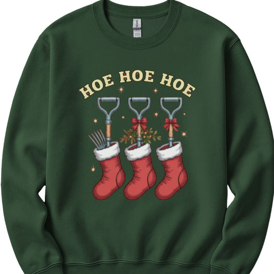 Printify Sweatshirt Forest Green / S Hoe Hoe Hoe Sweatshirt