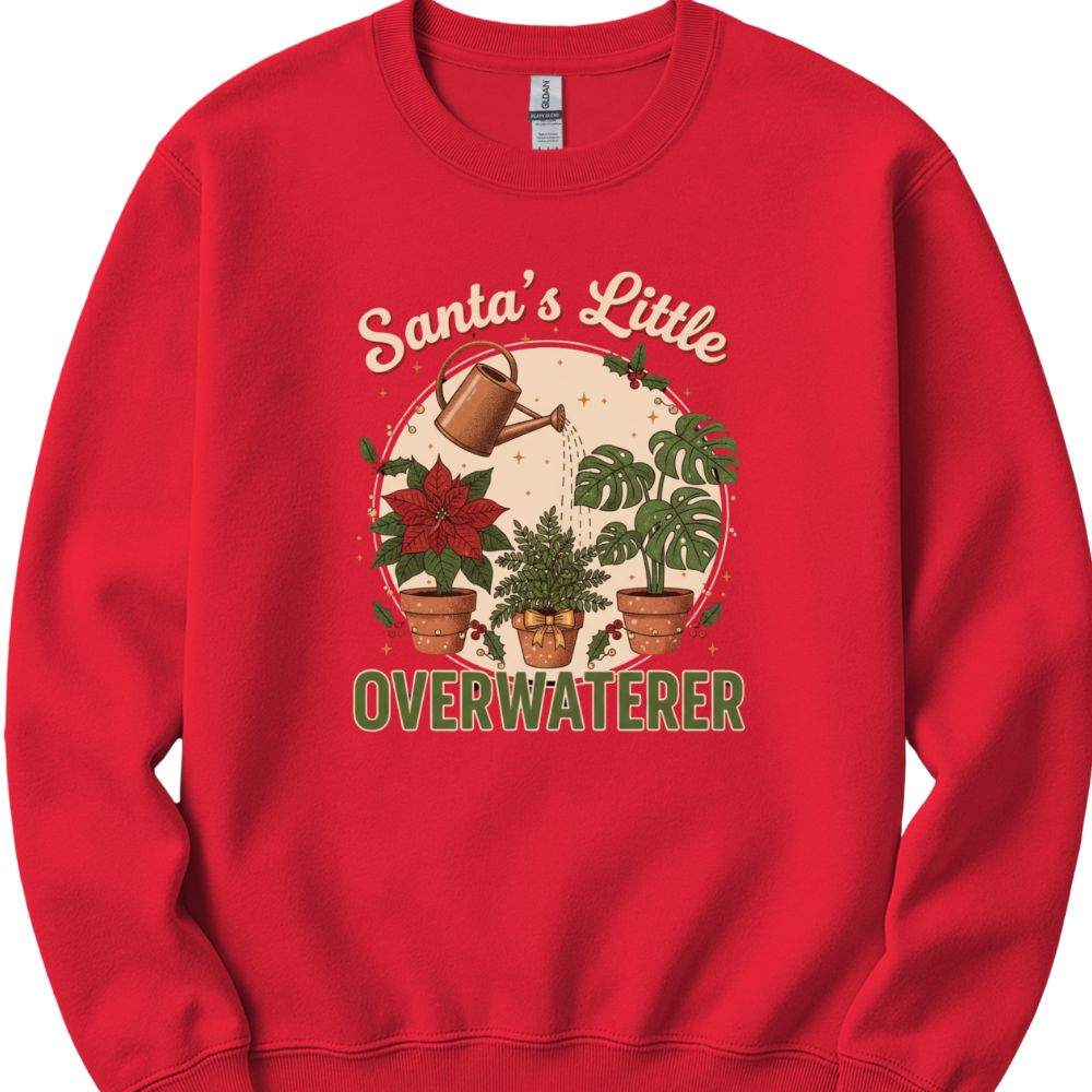 Printify Sweatshirt Red / S Santa's Little Overwaterer