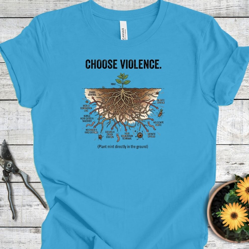 Printify T-Shirt Aqua / S Choose Violence T-Shirt