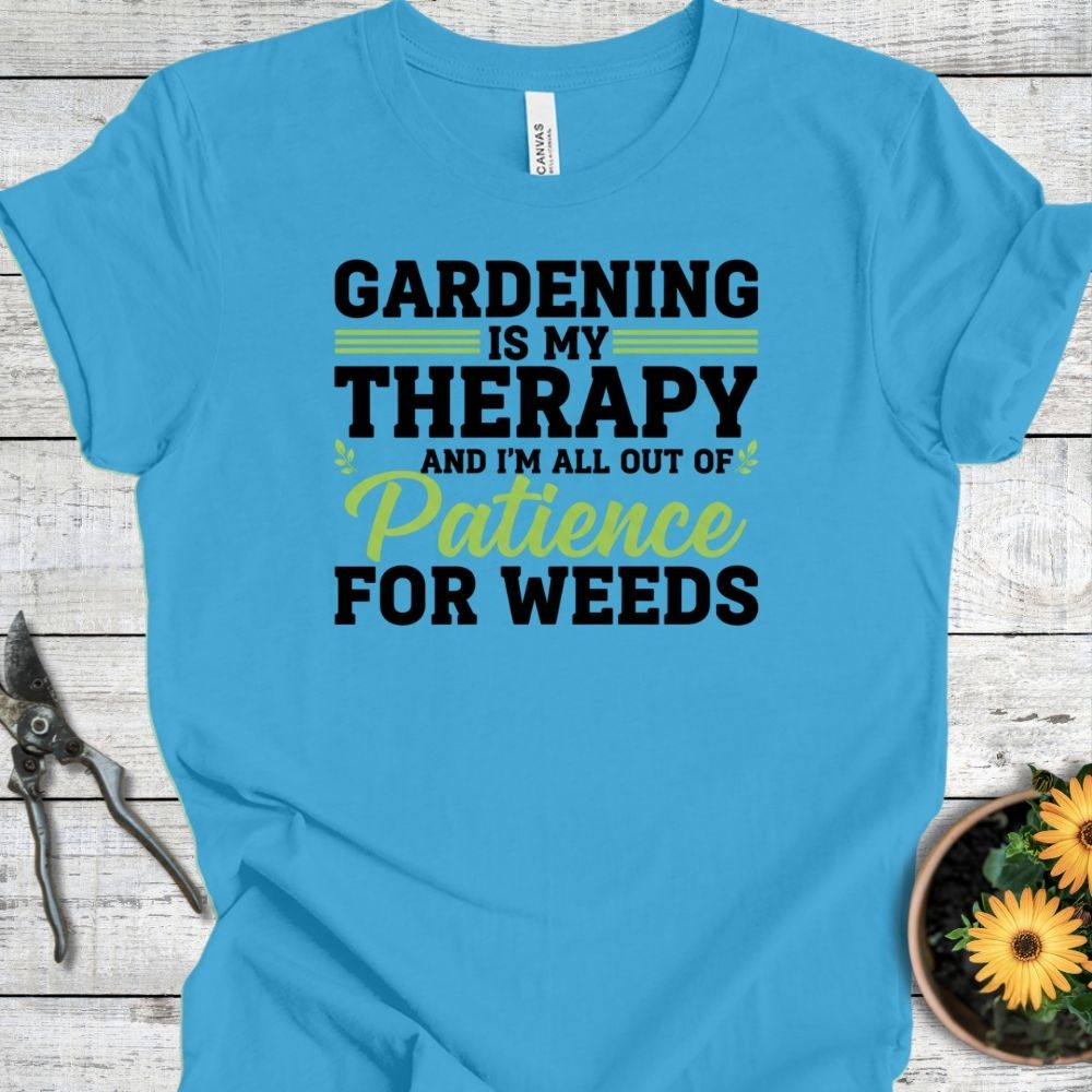 Printify T-Shirt Aqua / S Gardening Therapy Patience T-Shirt