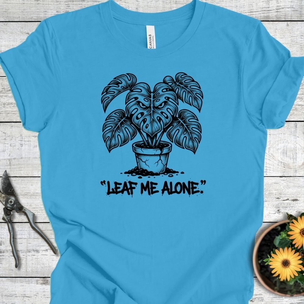 Printify T-Shirt Aqua / S Leaf Me Alone T-Shirt