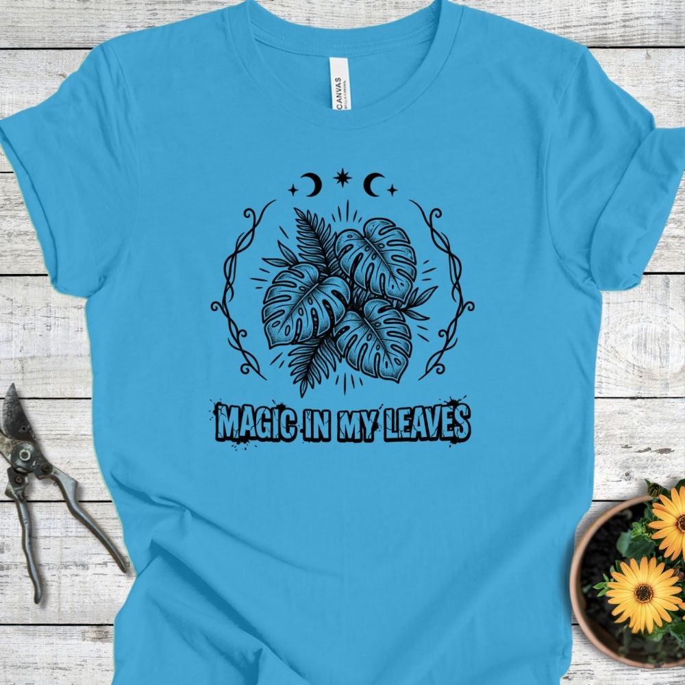 Printify T-Shirt Aqua / S Magic Leaves T-Shirt