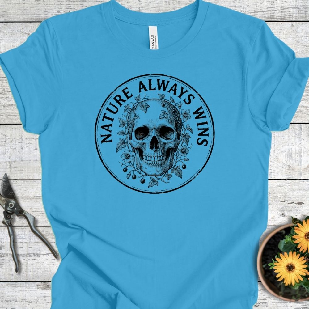 Printify T-Shirt Aqua / S Nature Always Wins T-Shirt