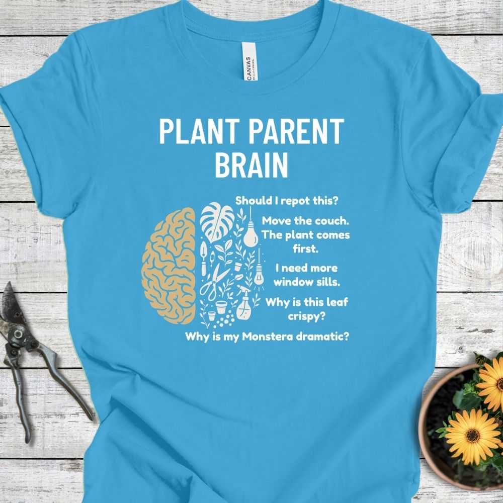 Printify T-Shirt Aqua / S Plant Parent Brain
